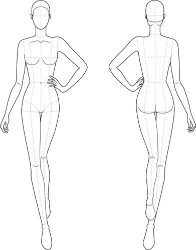 silhouette de femme de dos et de face