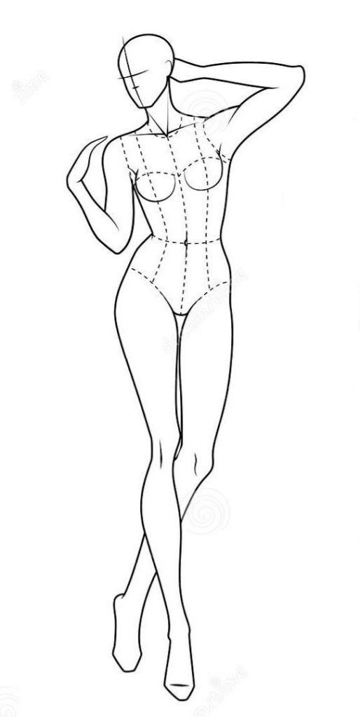 silhouette de femme de face